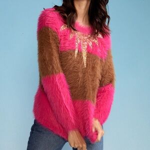 Cynthia Rowley fuzzy sweater size L